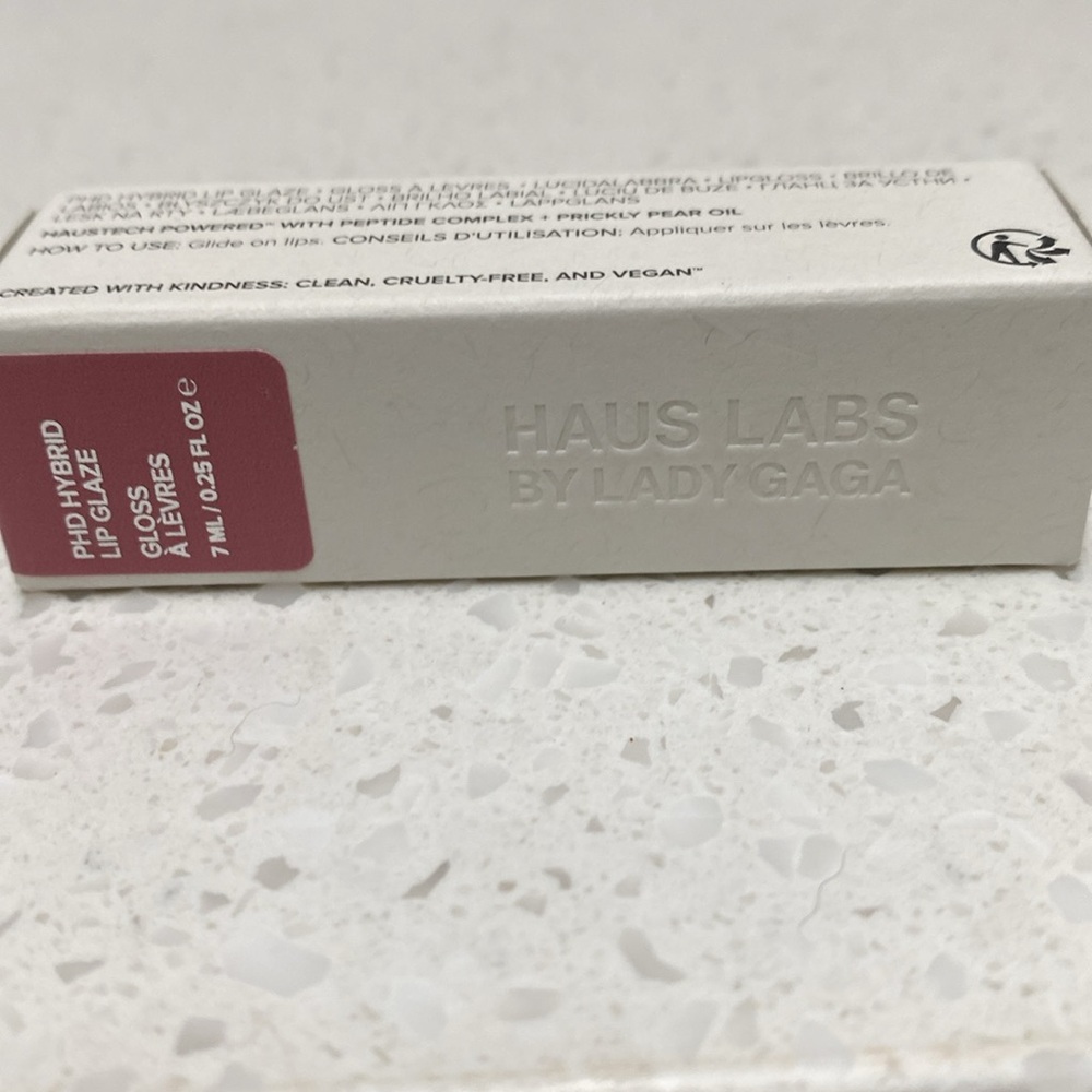 Haus Labs By Lady Gaga Pink Lip Gloss PhD Hybrid Lip Glaze -Gloss A Levres - Picture 5 of 6